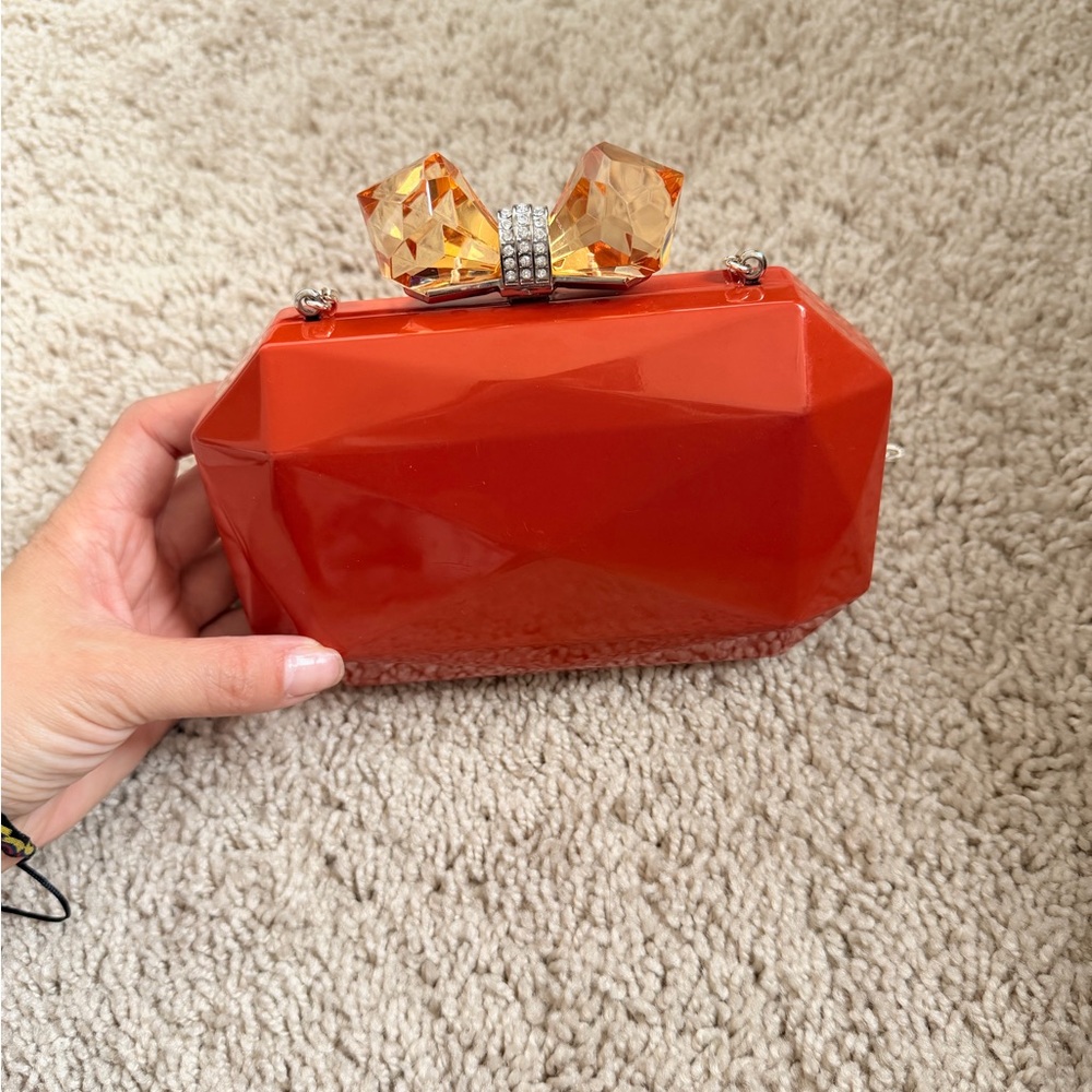 Orange Geometric Clutch Bag -Overture Judith Leiber View 3